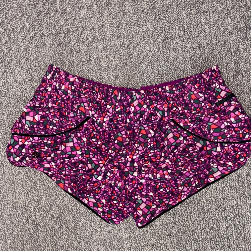 Lululemon Reversible Surf Short II in Paradise Camo Multi / Regal Plum